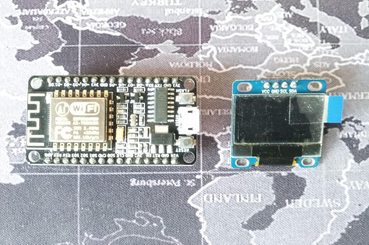 分开的nodemcu 和 OLED